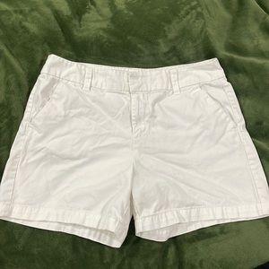 Merona White Shorts Slide Clasp